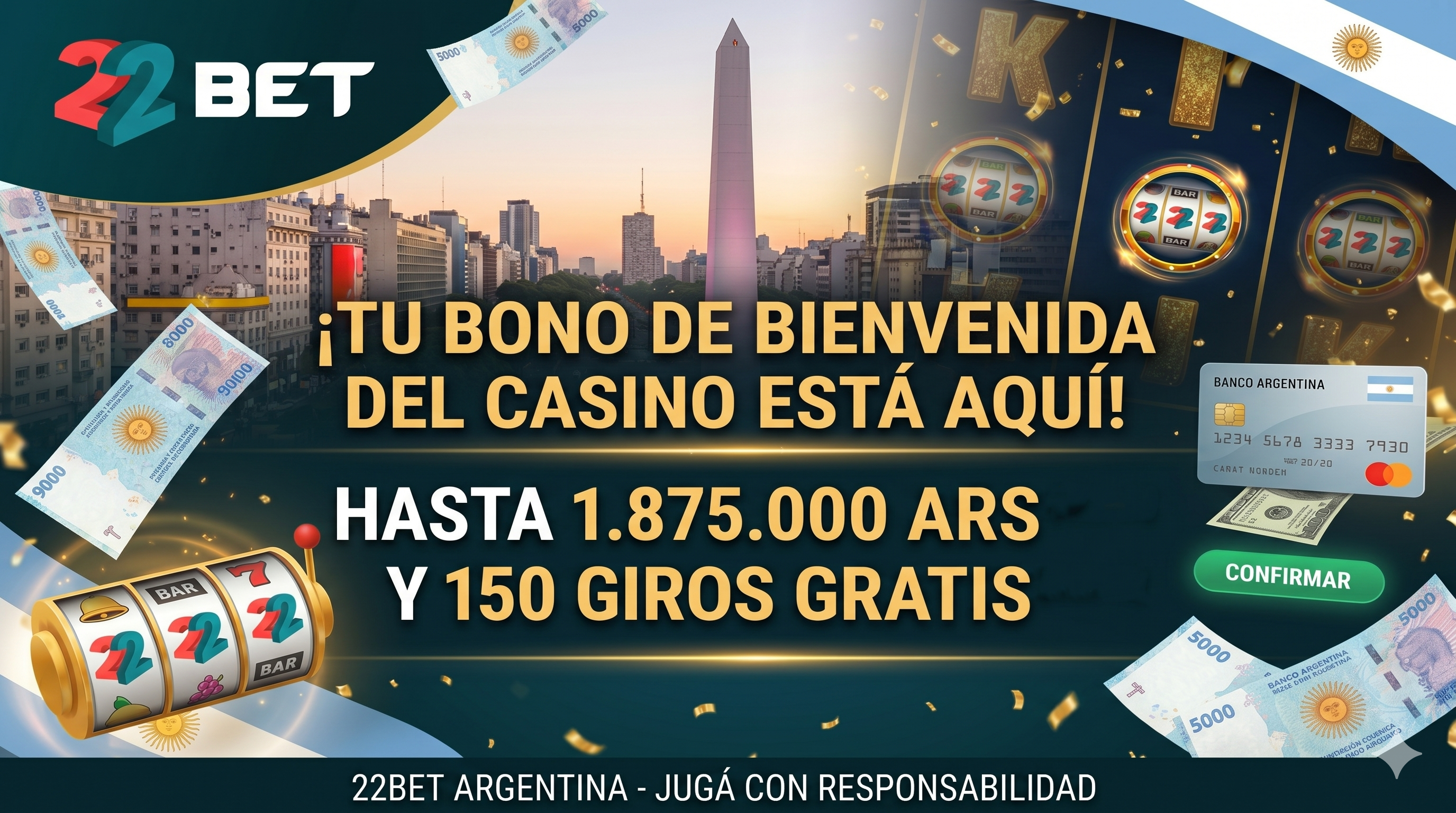 22bet Argentina casino online: bonos y experiencia